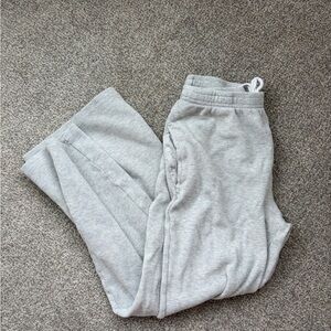 Brandy Melville Light Gray Waffle Knit Pants